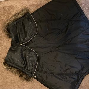 Black nylon cape